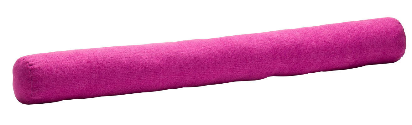 Zugluftrolle in leuchtendem Pink, seitliche Perspektive, 100% Polyester
