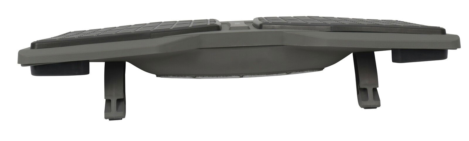 Fußstütze in seitlicher Perspektive mit verstellbaren Beinen und rutschfester Oberfläche