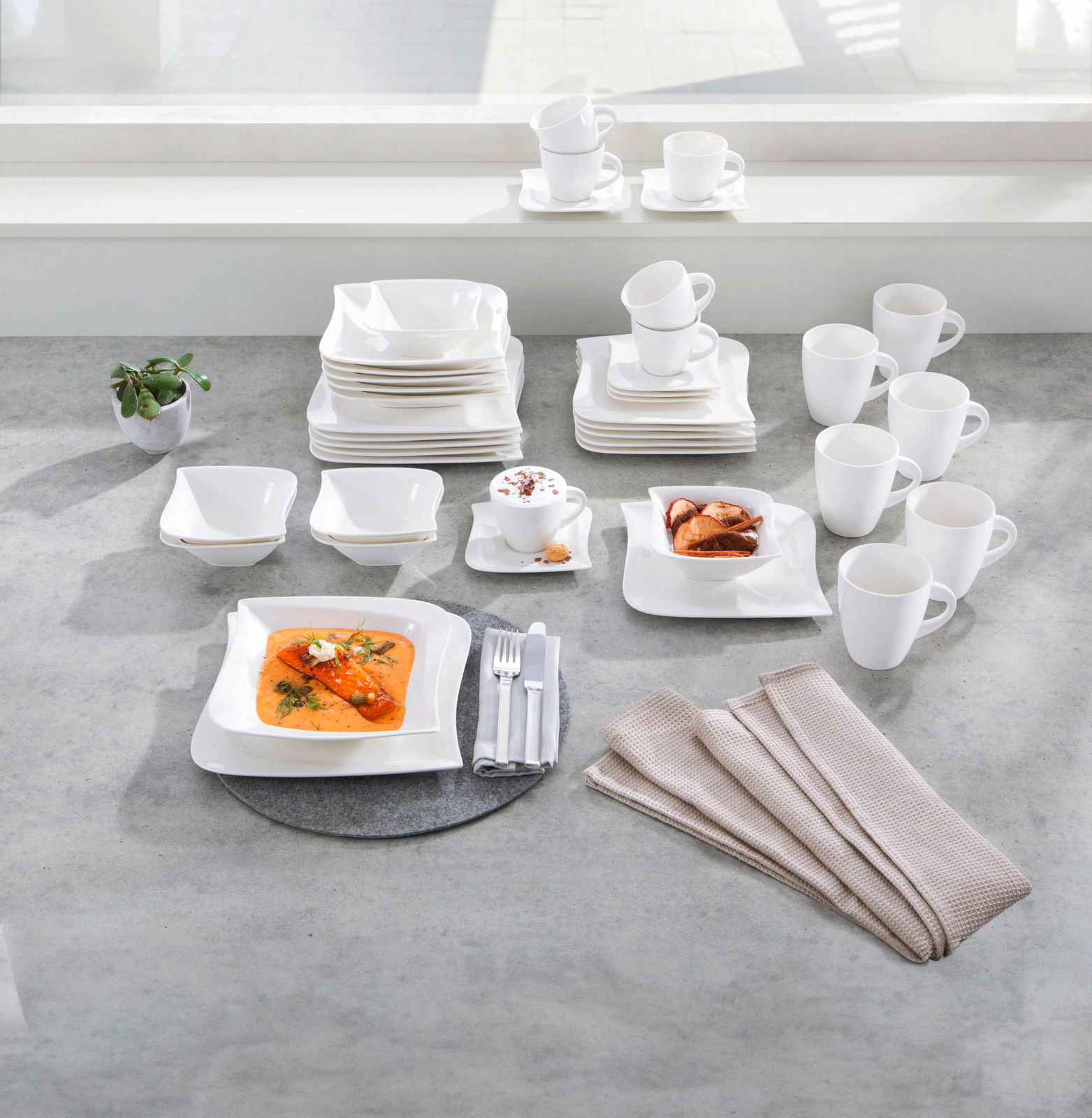 Kombiservice La Musica 42-teilig, Ansicht von oben