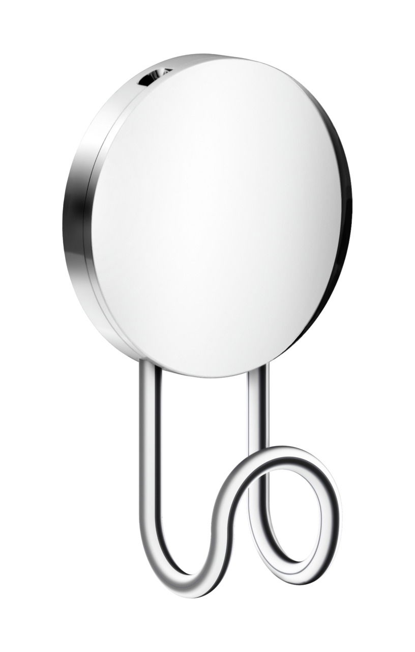 Beslagsboden Haken selbstklebend Selbstklebender Haken aus Metall in seitlicher Perspektive