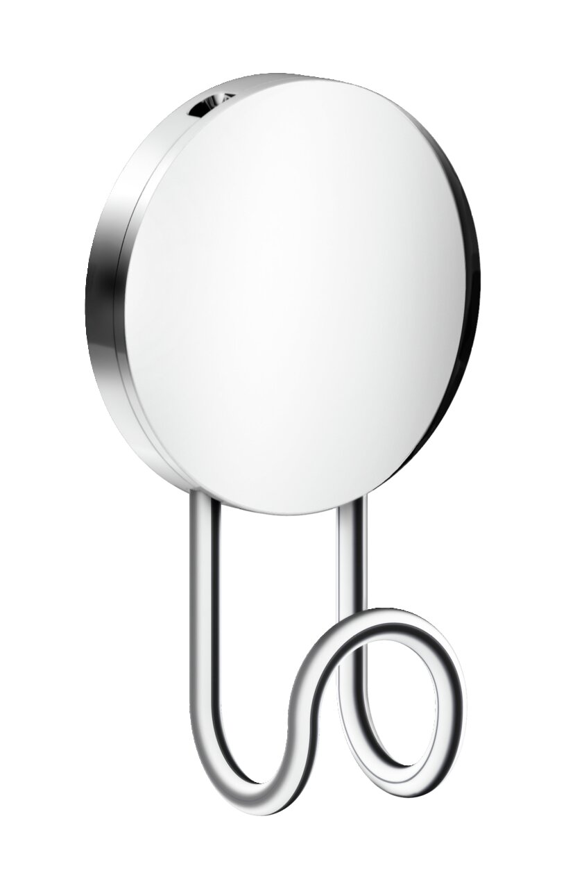 Beslagsboden Haken selbstklebend Selbstklebender Haken aus Metall in seitlicher Perspektive