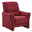 Beldomo Comfort Sessel INGOLSTADT Roter Sessel mit gepolsterten Armlehnen und Rückenlehne, Vorderansicht