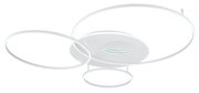 Moderne LED-Deckenleuchte mit drei kreisförmigen Ringen, seitliche Perspektive