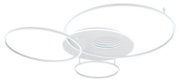 Moderne led-plafondlamp met drie cirkelvormige ringen, zijaanzicht