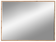 Rechteckiger Spiegel mit schmalem Holzrahmen, frontale Ansicht