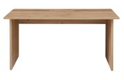 Moderner Schreibtisch aus Holz in Frontalansicht