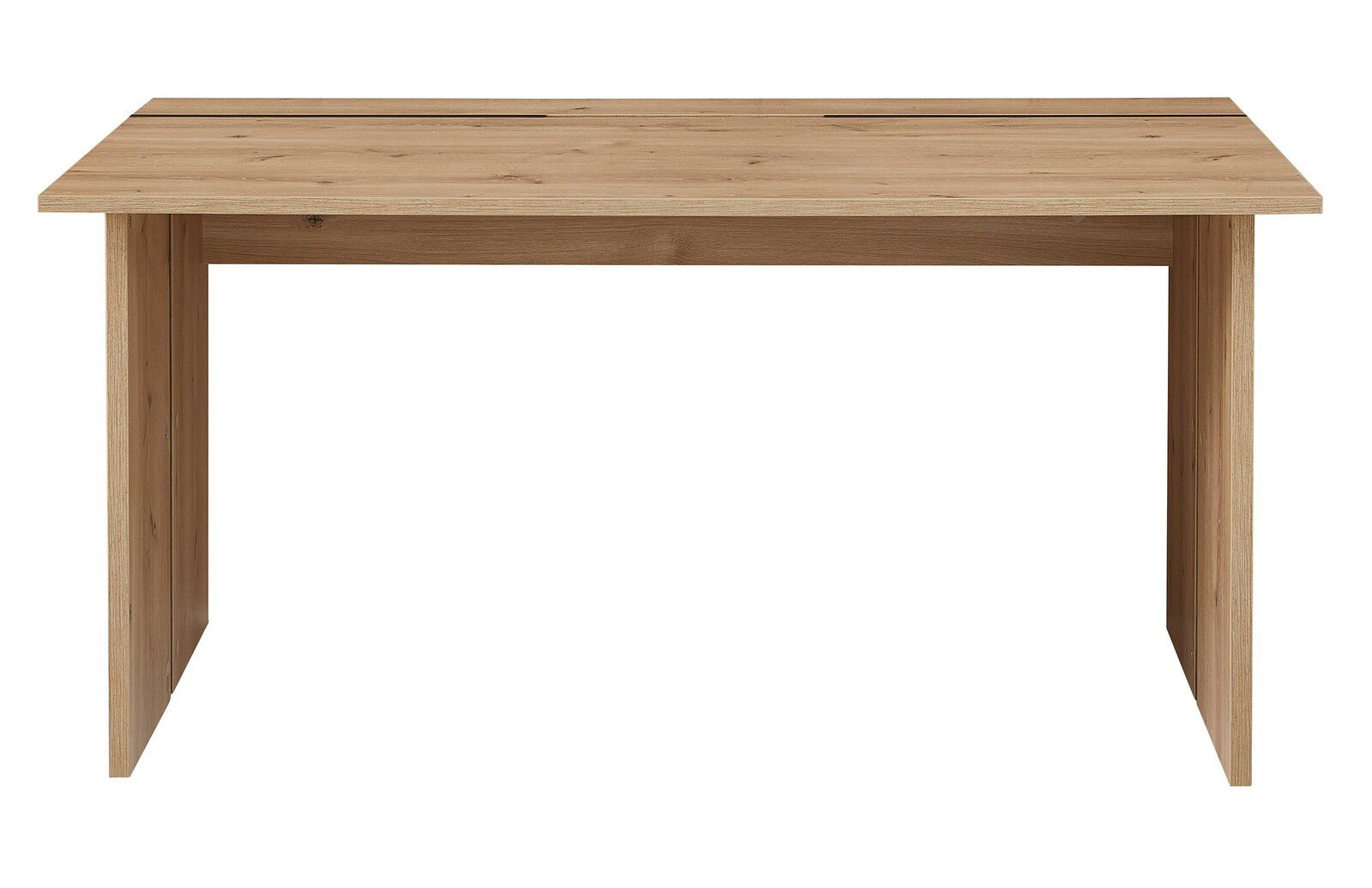 Moderner Schreibtisch aus Holz in Frontalansicht