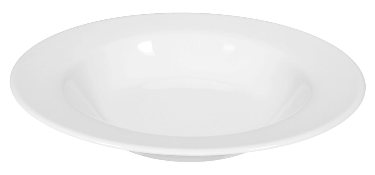 Seltmann Weiden Suppenteller Rondo/Liane uni 7 Weißer Suppenteller Rondo/Liane 22cm, seitliche Perspektive