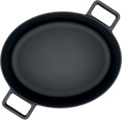 Ovale Bratpfanne WMF Flavour 33x26cm, Draufsicht mit zwei Griffen