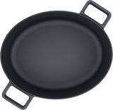 Ovale Bratpfanne WMF Flavour 33x26cm, Draufsicht mit zwei Griffen