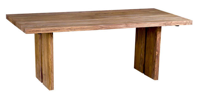 Landscape Esstisch SELONG Holzesstisch mit rechteckiger Tischplatte und massiven Beinen, seitliche Perspektive