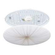 LED-Deckenleuchte NIEVES 1 in geöffneter Perspektive, zeigt die interne LED-Struktur und das dekorative Muster auf der Abdeckung.