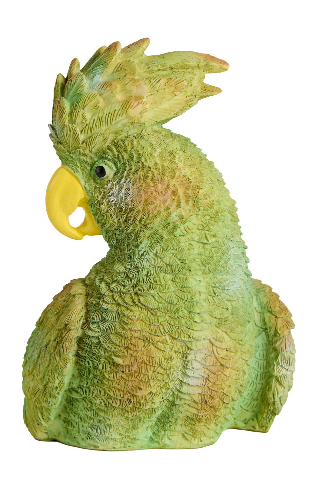 Light&Living Ornament PARROT Grüner Papageien-Ornament aus Keramik, seitliche Perspektive