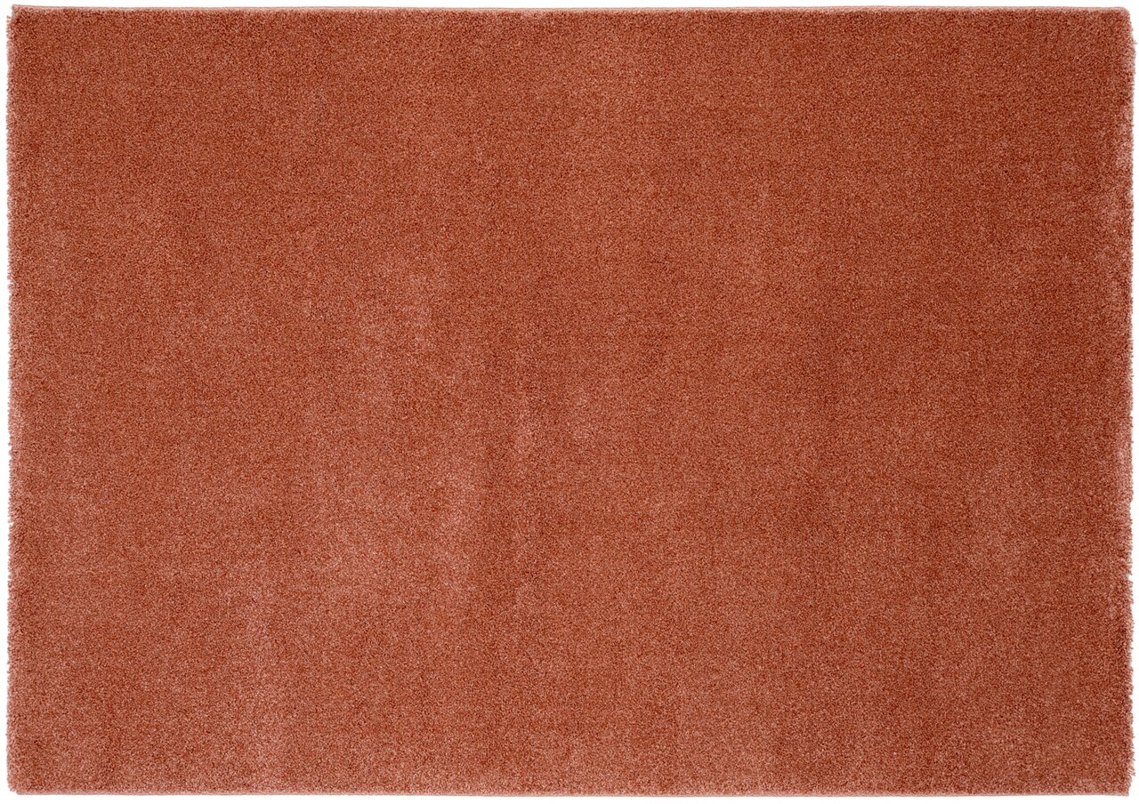 Roter Uni-Teppich in quadratischer Form, Draufsicht