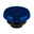 Blauer Deckel der Emsa Isolierkanne SAMBA, Ansicht von oben.