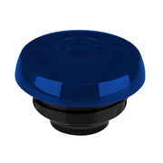Blauer Deckel der Emsa Isolierkanne SAMBA, Ansicht von oben.