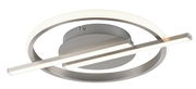 Moderne LED-Deckenleuchte mit kreisförmigem und linearem Design, seitliche Perspektive