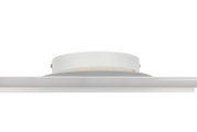 LED-Deckenleuchte in seitlicher Perspektive mit sichtbaren LED-Lampen.