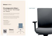 Bürostuhl Topstar SITNESS AIRWORK G, seitliche Perspektive, ergonomisches Design mit Armlehne