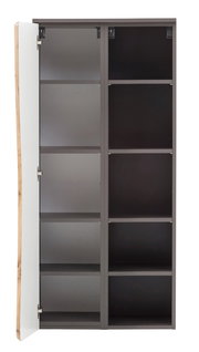 Offener Midischrank mit mehreren Regalböden, Ansicht von vorne