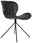 Z2 Stuhl OMG Moderner schwarzer Stuhl mit gepolsterter Sitzfläche und Rückenlehne, seitliche Perspektive