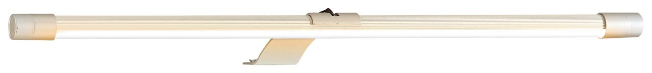 Seitenansicht einer TwinLED-Aufsatzleuchte mit schlankem, zylindrischem Design und Halterung.