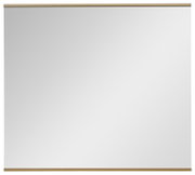 Weiße, leere Tafel/Whiteboard mit Holzrahmen oben und unten, frontal von vorne aufgenommen