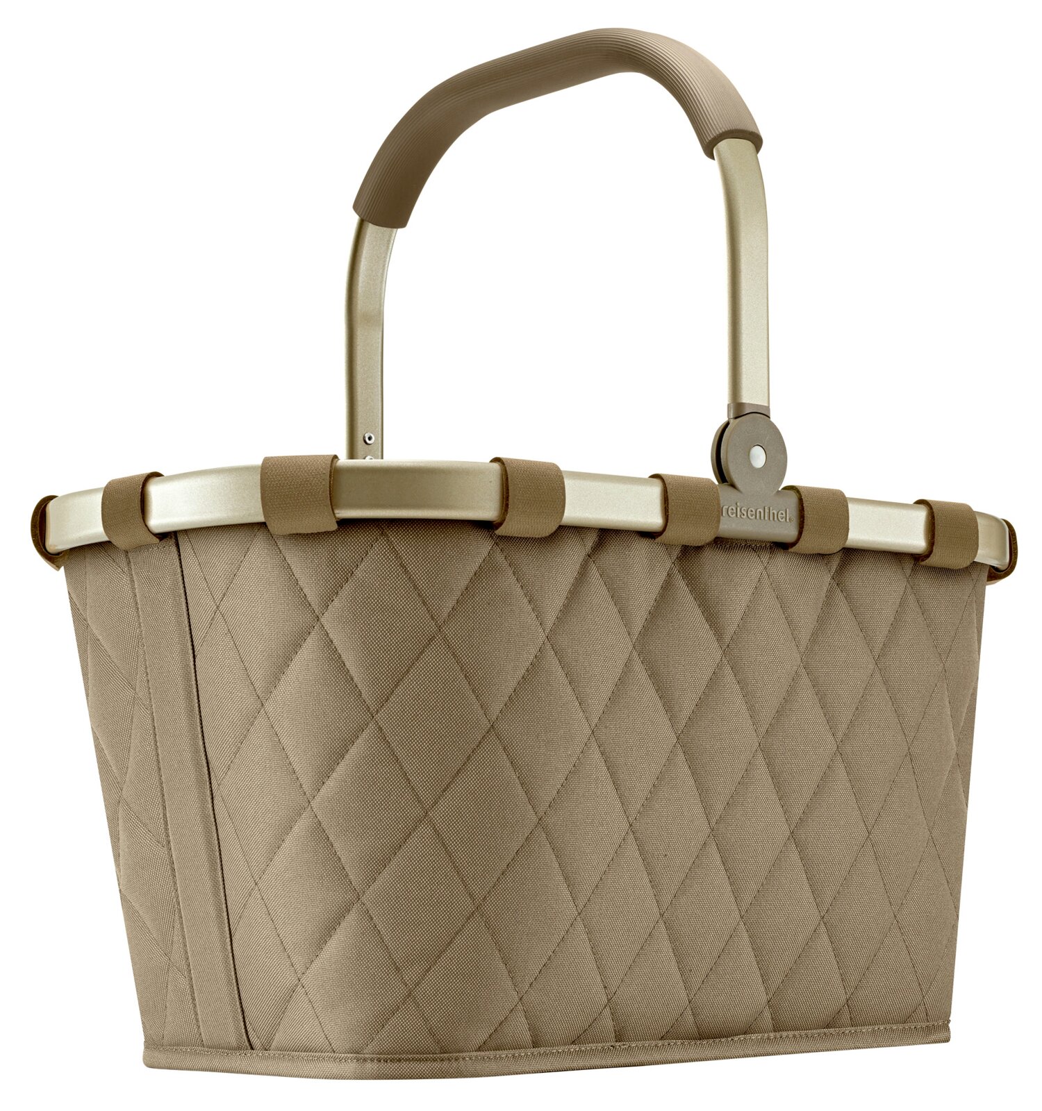 Carrybag in Rhombus Olive-design, zijaanzicht