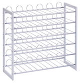 Weinregal aus Metall für 36 Flaschen, seitliche Perspektive