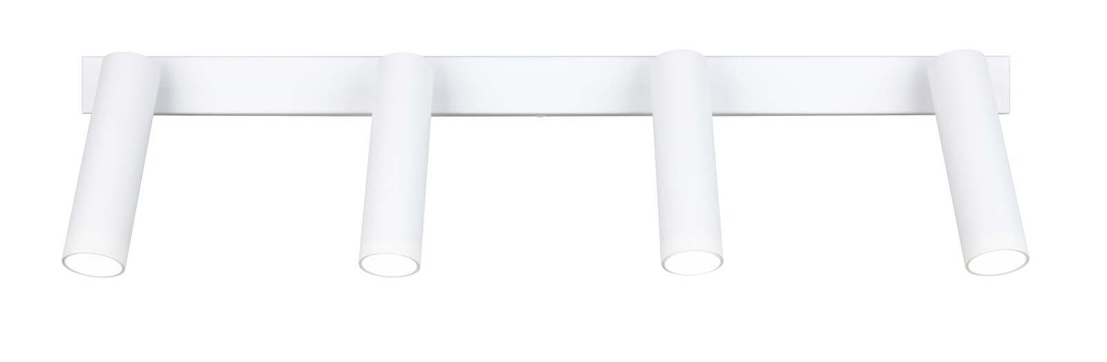 Vierstrahliger weißer Deckenstrahler Ambala, seitliche Perspektive