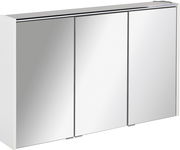 Moderner Spiegelschrank mit drei Türen, seitliche Perspektive