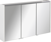 Moderner Spiegelschrank mit drei Türen, seitliche Perspektive