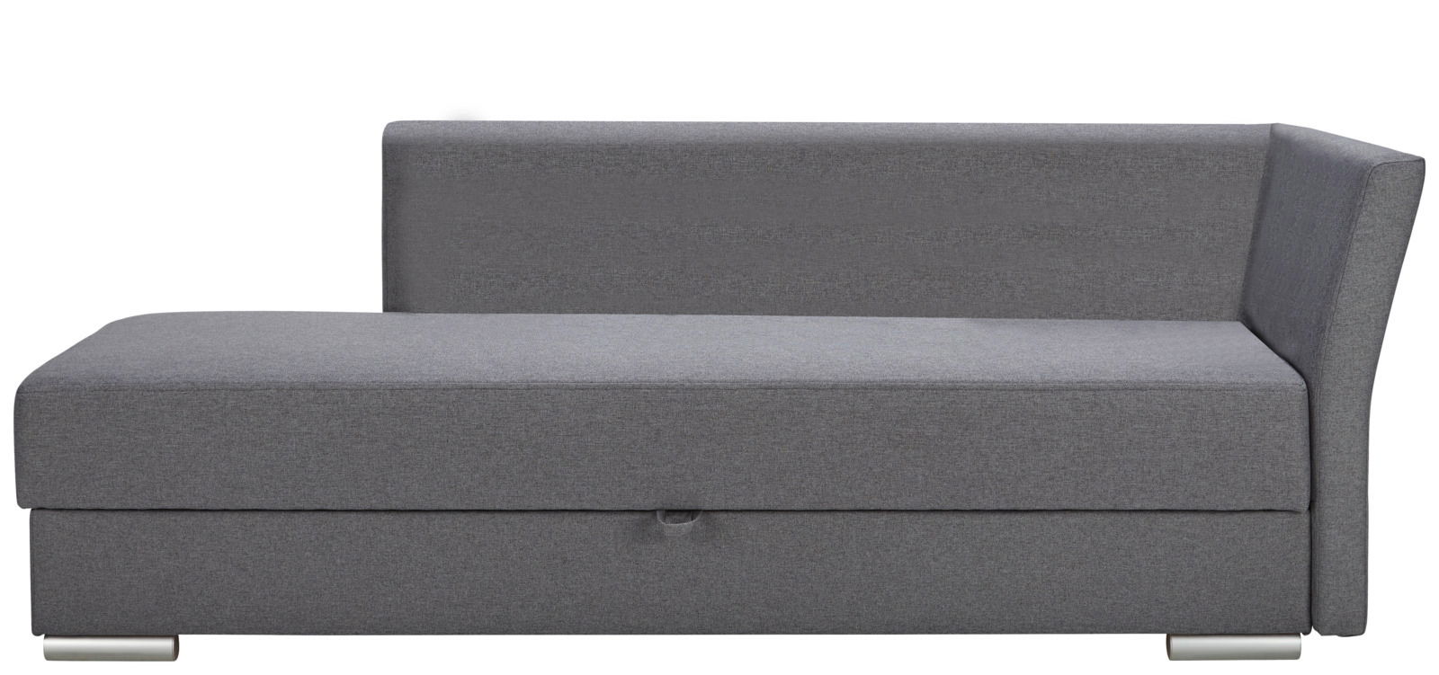 Graues Funktionssofa COMA mit rechter Armlehne, Vorderansicht