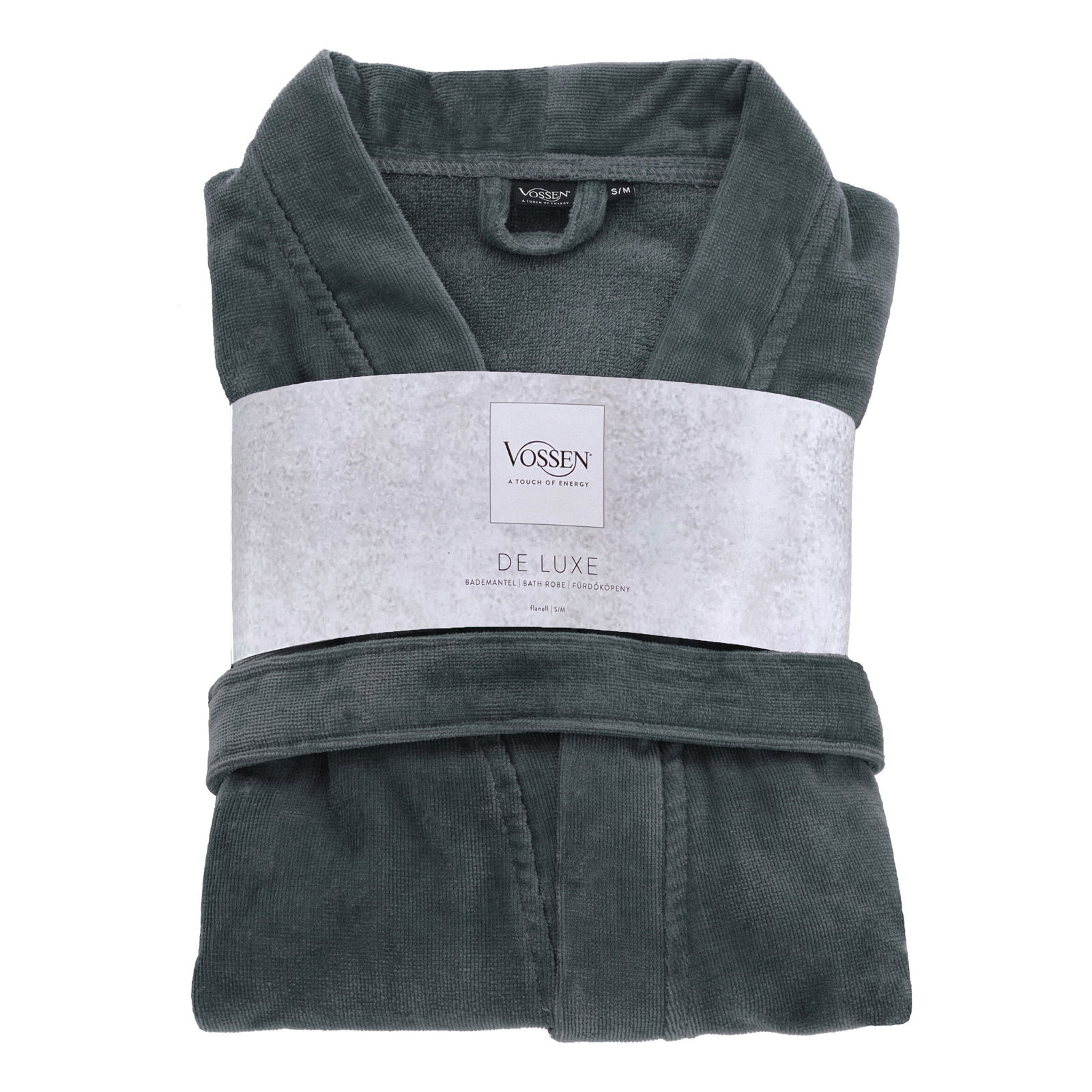 Gefalteter Vossen Bademantel DE LUXE in S/M, Vorderansicht