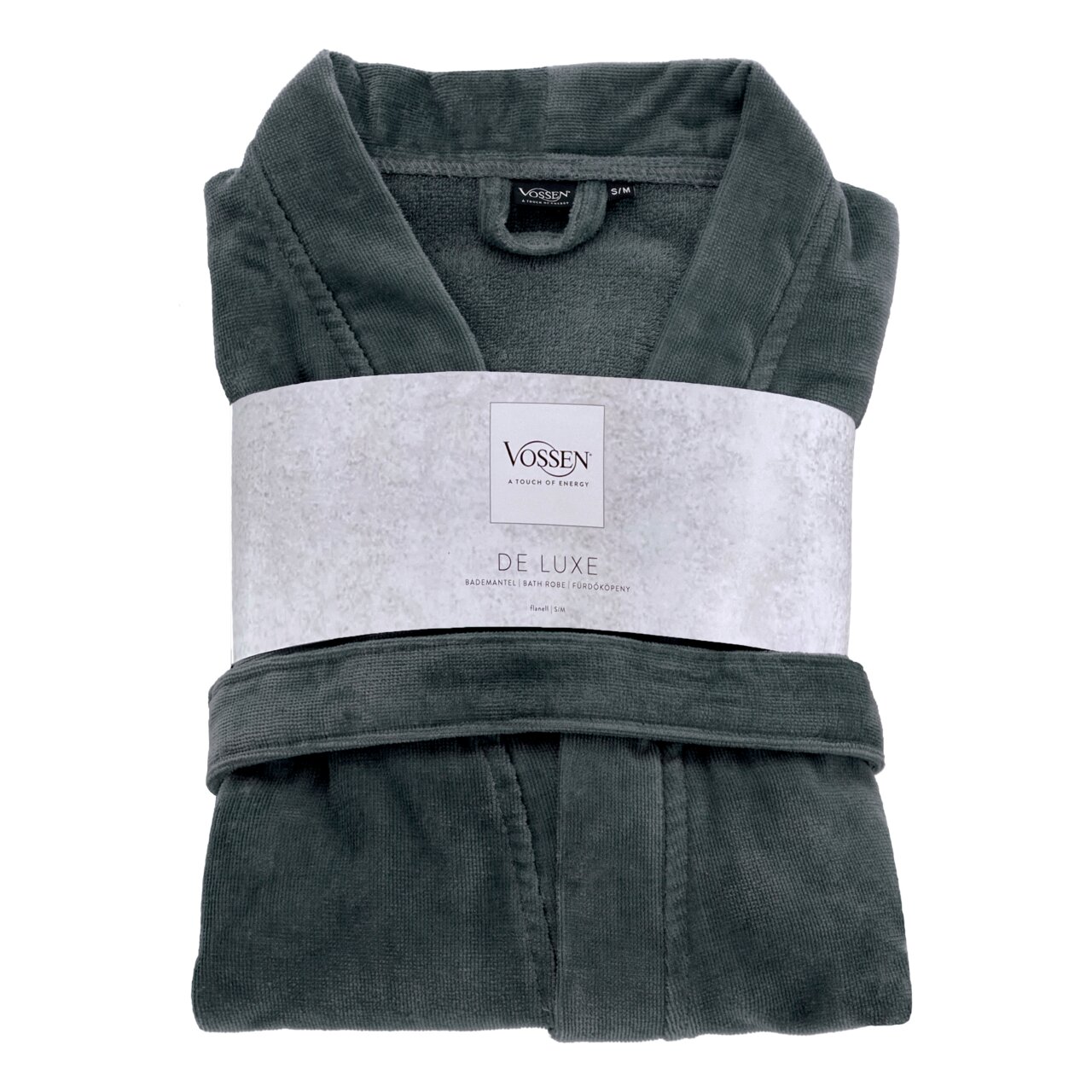 Gefalteter Vossen Bademantel DE LUXE in S/M, Vorderansicht