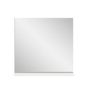 Moderner quadratischer Wandspiegel mit weißem Rahmen, Frontalansicht