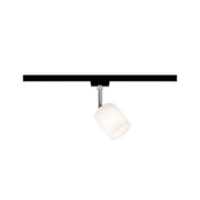 Spoorlamp Blossom met witte lampenkap, zijaanzicht