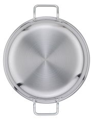 Servierpfanne XL CLASSIC 28 cm aus Edelstahl, Draufsicht