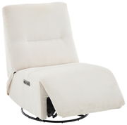 Beiger Relaxsessel TRIXI aus Cordstoff, seitliche Perspektive