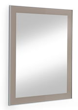 Moderner rechteckiger Spiegel mit schmalem Rahmen, seitliche Perspektive