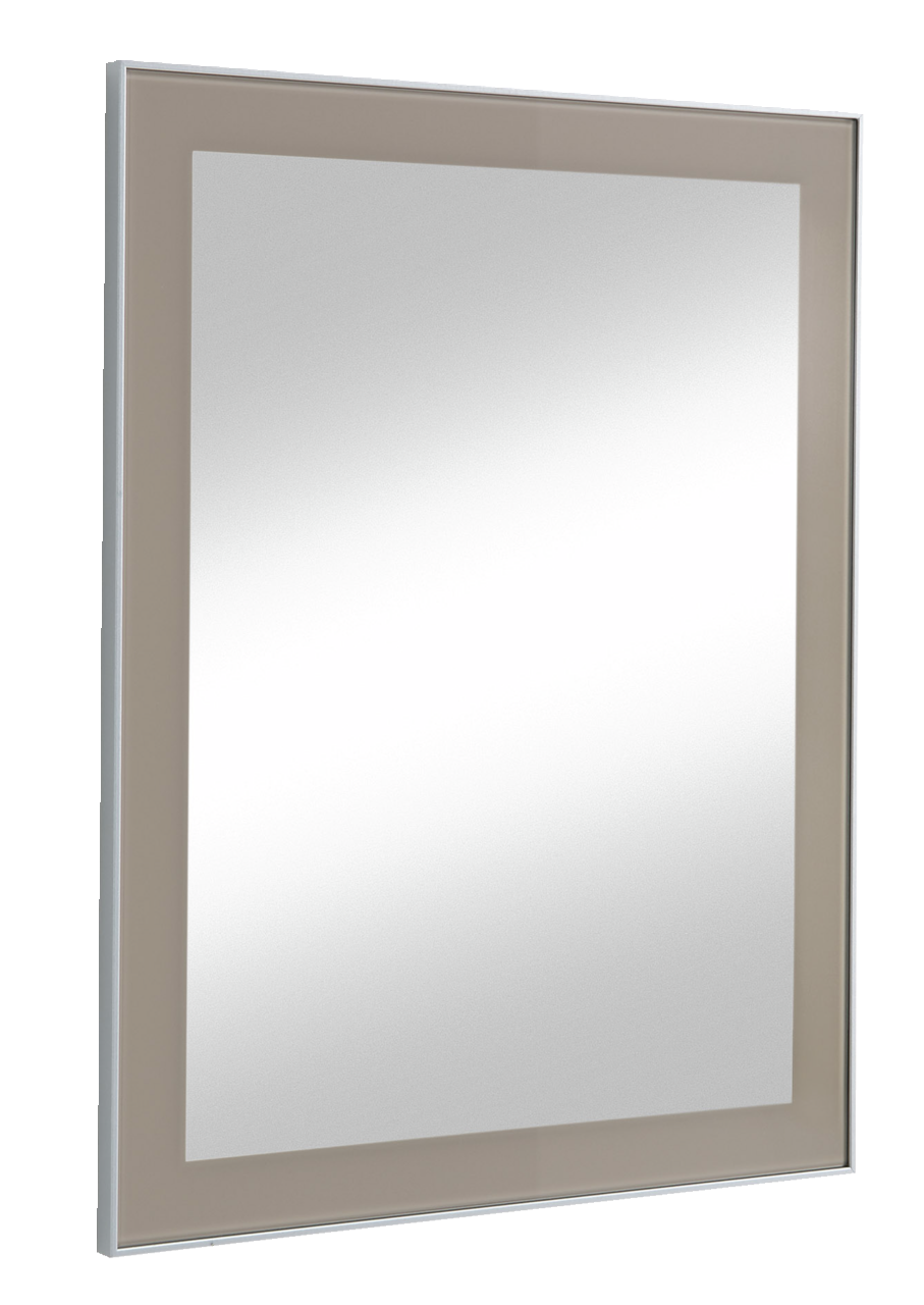 VOSS Spiegel SANTINA Moderner rechteckiger Spiegel mit schmalem Rahmen, seitliche Perspektive
