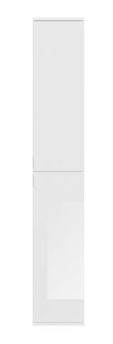 Weiße Garderobenkombination mit zwei Türen, Frontalansicht