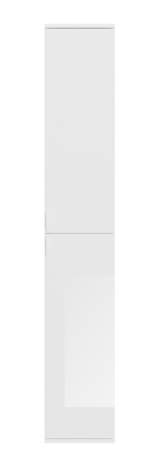 Weiße Garderobenkombination mit zwei Türen, Frontalansicht