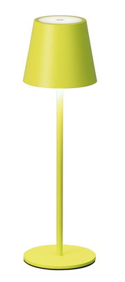 Gelbe Akku-Tischleuchte VILETTO, seitliche Ansicht
