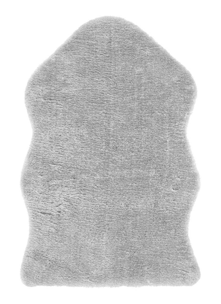 Graues Lammfell Holly, ca. 55x80cm, aus der Vogelperspektive fotografiert