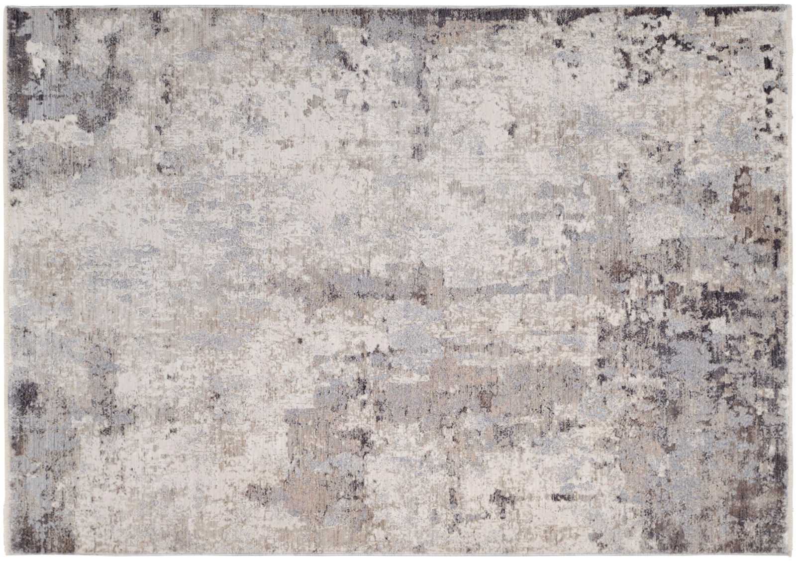 Designer Teppich in abstraktem Muster mit neutralen Farben, Draufsicht