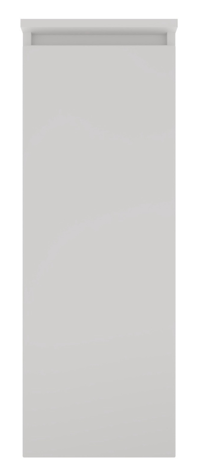 Frontansicht eines weißen Highboards mit schlichtem Design.