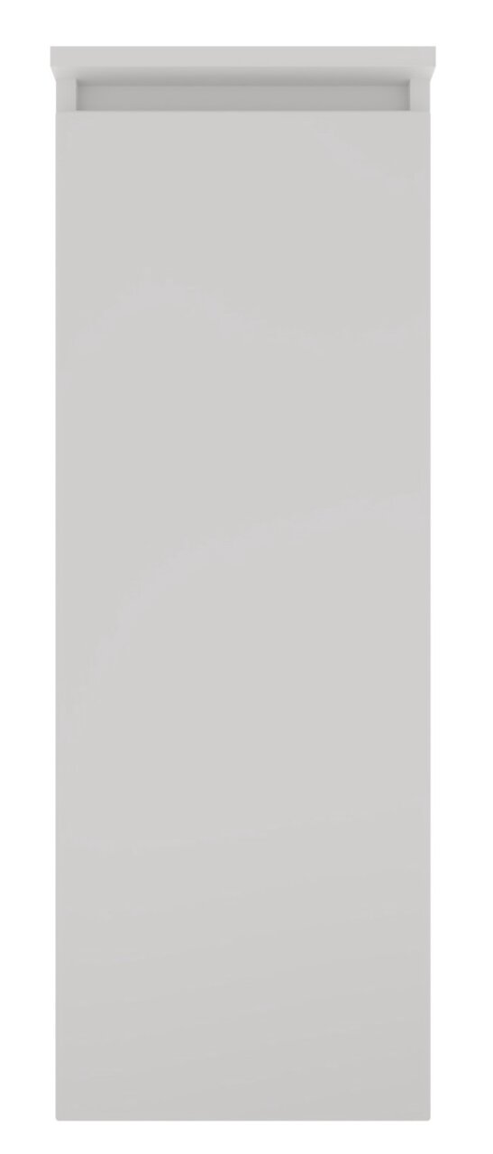 Frontansicht eines weißen Highboards mit schlichtem Design.