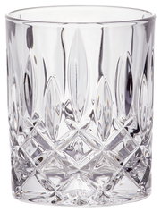 Kristallklarer Whiskybecher Noblesse 295ml mit elegantem Schliffmuster, seitliche Perspektive