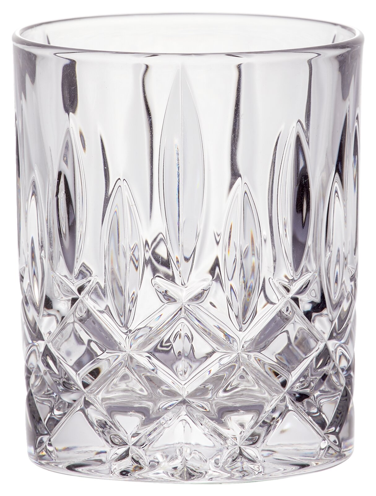 Nachtmann Whiskybecher NOBLESSE Kristallklarer Whiskybecher Noblesse 295ml mit elegantem Schliffmuster, seitliche Perspektive